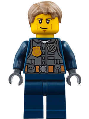 LEGO Minifigure-Police - City Chase McCain - Dark Blue Uniform-City-CTY780-Creative Brick Builders